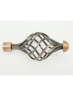 Ажурные декоративные наконечники из металла для классических карнизов. Цвет антик и другие