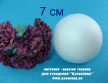 Шар №1-5 из пенопласта 7см – 15р/шт (на фото шар диаметром 7см)