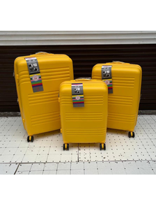 Комплект из 3х чемоданов Impreza Road Полипропилен S,M,L Желтый