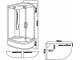 Душевая кабина Водный Мир ВМ-8824 R/L, Средний поддон, задние стекла белые, передние стекла рифлёные, 120x80x215 см.
