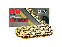 Цепь RK GB525GXW-130 для мотоциклов до 1300 (золотая, с сальниками XW-RING)