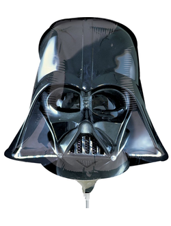 Фольгированный шар с гелием "Звездные войны - Шлем Дарта Вейдера" 55см