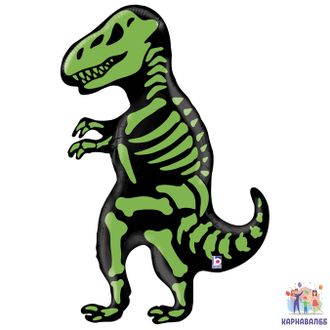 Динозавр Тираннозавр 41&quot;/57*89 см фольга ( шар + гелий + лента)