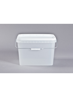 Пластиковый контейнер 20л  белый с ручкой и крышкой, комплект