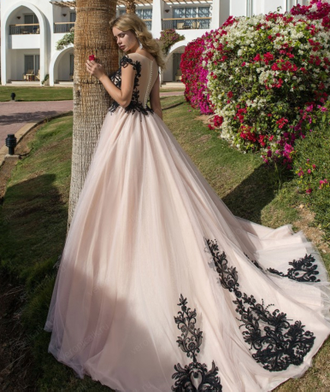 Черно-розовое бальное платье "Валлетта" прокат Уфа