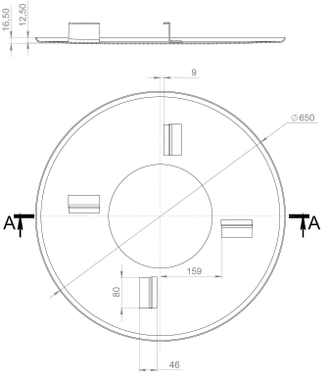 Затирочный диск GROST d-650 мм, для ZME600