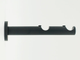 Прямой двухуровневый кронштейн для настенных карнизов. 19 мм
