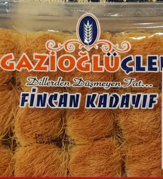 Турецкая сладость «Кадаиф», основа для приготовления (Fincan Kadayif), 500 гр., Gazioglu Ucler Tatlicilik, Турция