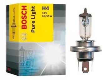 Лампа галогенная BOSCH Pure Light Standart H4 12 V 60/55W 1 шт.