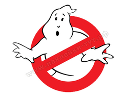 Купить наклейку Охотники за привидениями в виде логотипа для твоего авто. Наклей знак Ghostbusters