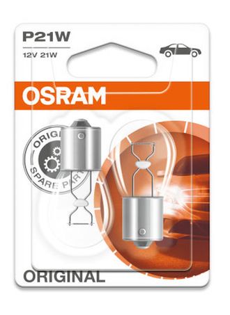 Лампа OSRAM 21W 12V BA15S 20X10 WP ком-т
