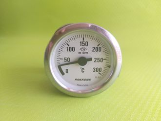Термометр капиллярный PAKKENS Ø60мм, диапазон температур от 0 до 300°С, длина капилляра 1метр Артикул: ST-0568
