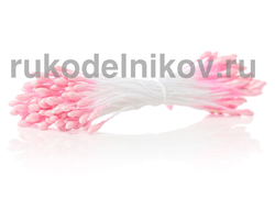 тычинки двусторонние розовые 60х1 мм, около 86 шт, 1 пучок