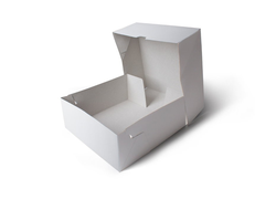 Коробка для бенто - торта БЕЗ ОКНА 120*120*100 мм, Белая