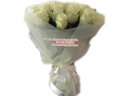11 белых роз Белый Вальс