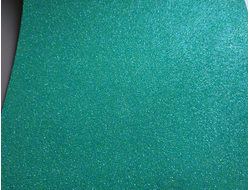 Глиттерный фоамиран, цвет аквамарин, 20*30 см, толщина 2 мм