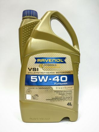 Моторное масло Ravenol VSI 5W40 синтетическое 4 л.