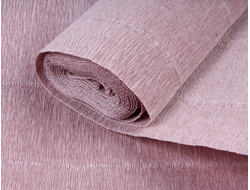 Гофрированная (креп) бумага 180 гр, Италия, цвет серо-розовый №17Е1