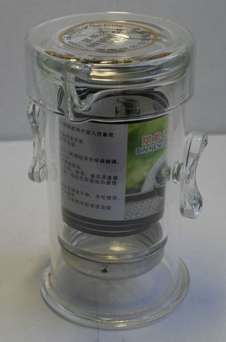Колба стеклянная с плоскими ушками для заваривания чая, 230 мл.