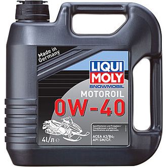 Синтетическое моторное масло для снегоходов Liqui Moly Snowmobil Motoroil 4Т 0W40 - 4 л. (2261)