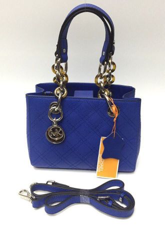 Сумка Michael Kors Cynthia Quilted Small Blue / Синяя