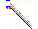 Лестница с поручнями и подмостком на борт полувагонов ЛНПБ