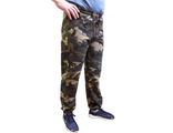 Мужские спортивные брюки БОЛЬШОГО размера (204-33) Размеры 60-86 Цвет зелёный камуфляж (флора)