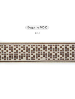 Арт. 70040, серия Elegante. Бордюр для штор с "шашечками"