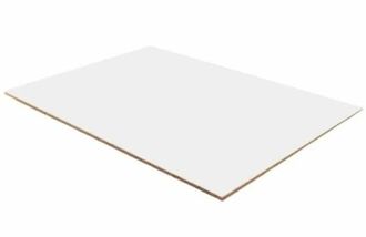 Подложка усиленная ДЕРЕВЯННАЯ Белая ламинированная (толщина 3 мм), ПРЯМОУГОЛЬНАЯ 30*40 см