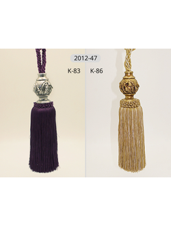 Арт. 2012-47 New. Кисти для штор с цветочным декором, 85 см