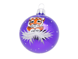 елочный шар с тигром символ года