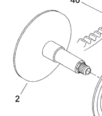 Фланец (щека/шкив) ведущего вариатора оригинальный BRP 415128601/M140054 для BRP LYNX/Ski-Doo