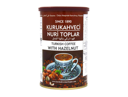 Турецкий кофе Kurukahveci Nuri Toplar с фундуком 250 гр.