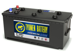 Аккумулятор Тюмень Премиум 190 Ач (TYUMEN BATTERY Premium AGM) (513х223х222) 6СТ-190VRLA-R ток 1400А болт обратная полярность - +