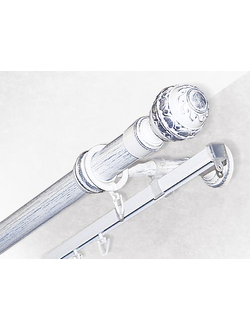 Белое серебро, декоративный кованый карниз для штор оптом в стиле кантри, средневековье