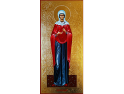 Миропия Хиосская, святая мученица. Рукописная мерная икона.