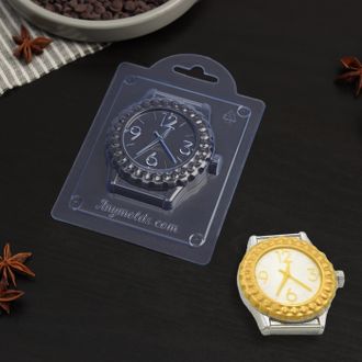 Форма для шоколада и конфет «Часы», 8,3×7,9×1,3 см, цвет прозрачный