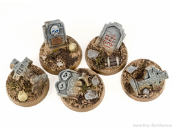 BASES 25MM - VILLAGE CEMETERY (PAINTED)
