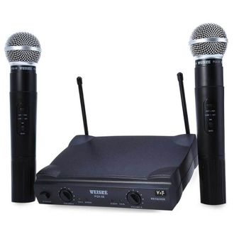 WEISRE PGX58 Подлинная всенаправленная система караоке KTV с двумя беспроводными микрофонами