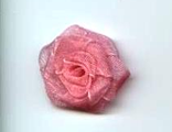 Капроновая роза бледно-розовая, 3*3 см.