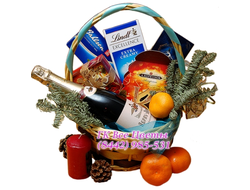 Новогодняя Подарочная корзина на Новый Год Сладких Пожеланий