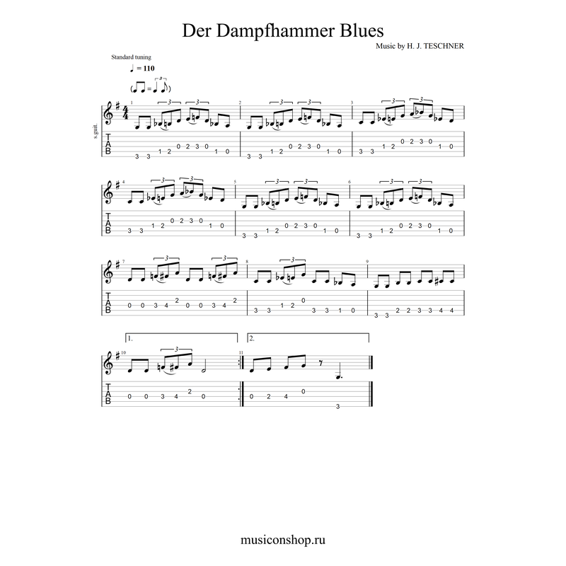 Der Dampfhammer Blues табулатура для гитары