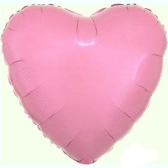 Фольгированный шар сердце "Розовый"