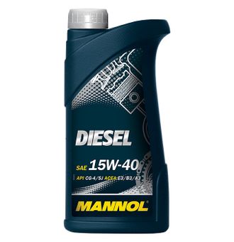08011 Масло моторное MANNOL Diesel SAE 15W40 минеральное, 1 л.