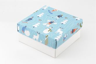 Коробка подарочная ВЫСОКАЯ 4П-В БЕЗ ОКНА (15*15 высота 7 см), Зимний каток