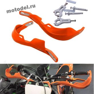 Защита рычагов (рук, руля, щитки) 22мм (7/8&#039;), оранжевая, армированная MX-01 для мотоцикла, квадроцикла