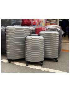 Комплект из 3х чемоданов Корона Самсон abs S,M,L серый