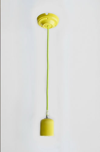 Керамический потолочный светильник-подвес, желтый, арт. P1 Yellow - дополнительное фото