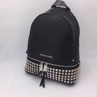 Рюкзак Michael Kors Rhea Zip Rivet Medium Black / Чёрный