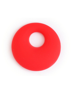Силиконовый кулон круглый 50 х 12 мм. Красный